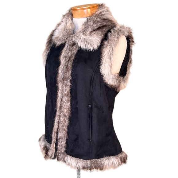 Back In The Saddle Faux Suede & Faux Fur Pile Lined Vest Small to Medium EUC - Picture 10 of 10